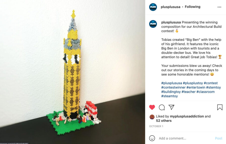 plus-plus big ben winner by Plus-Plus builds